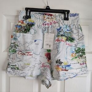 NWT Show Me Your Mumu Nautical Map Print Shorts Size S